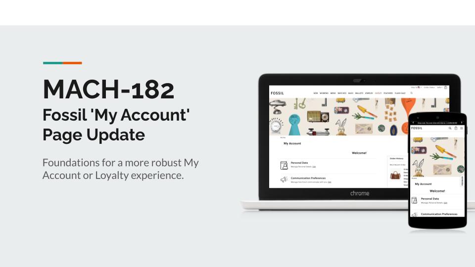 Fossil ‘My Account’ Page Update