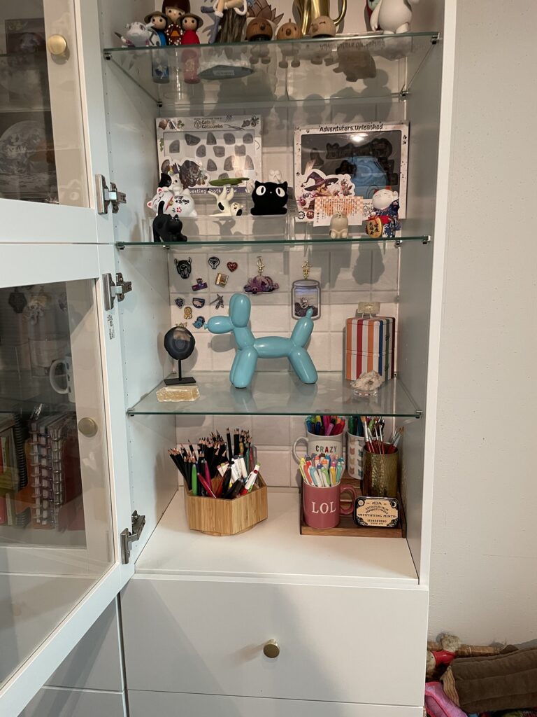 A full view of the art side of my cabinet